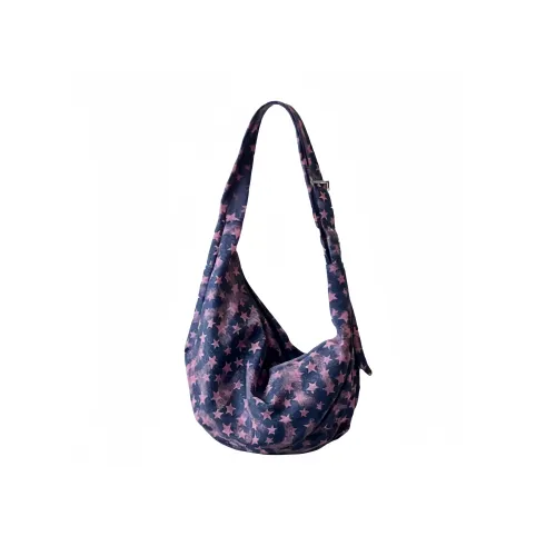 OTA Ткань Сумка через плечо Стандартная Женская Синяя