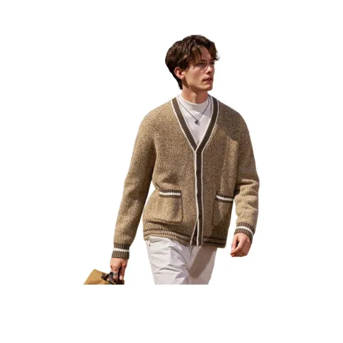 Mr.Bu Bronze Gold Mixed Color Men's Sweaters Mr.Bu Бронза Золото Смешанные цвета Мужские Свитера