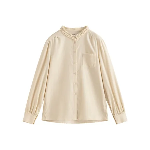 Inman Бежевый Абрикос Женские Рубашки