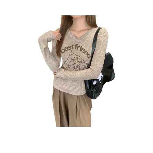 MORii Светлый кофейный женский трикотаж