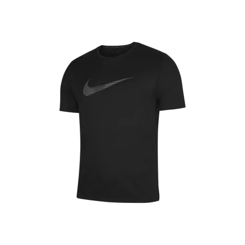 nike MILER Черная мужская футболка с коротким рукавом