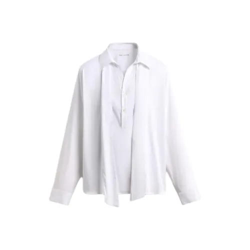 ZARA Морозный Белый Мужские Рубашки