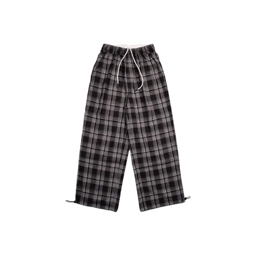 UMBNESS Черная клетка Унисекс Повседневные брюки