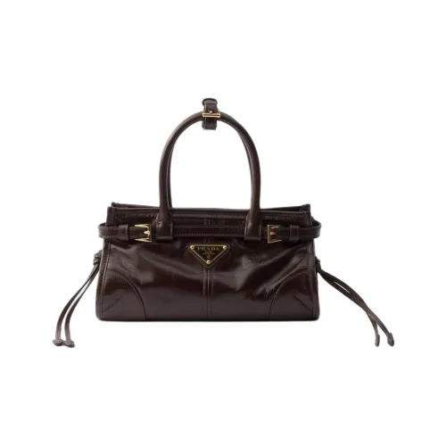 PRADA Bonnie Телячья кожа Сумка Мини Женская Темно-коричневая