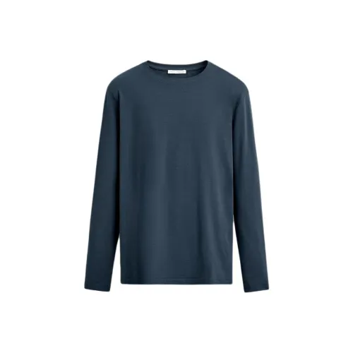 ZARA Мужская футболка утиного синего цвета