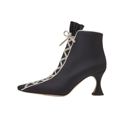 MANOLO BLAHNIK Nolhac Ботильоны 7 см Женские Черные