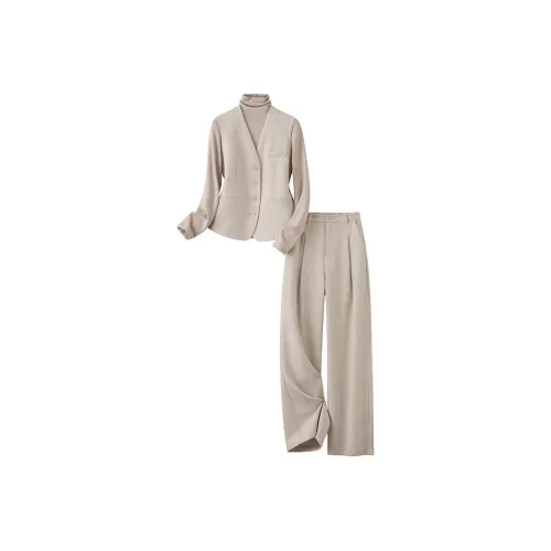IHIMI Light Apricot Women's Casual Suits IHIMI Светло-абрикосовые женские повседневные костюмы