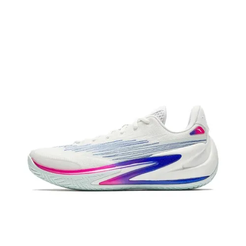 ANTA Амортизирующие шоки Slip-resistant и устойчивые к истиранию Низкий топ Баскетбольные кроссовки Мужской Неон