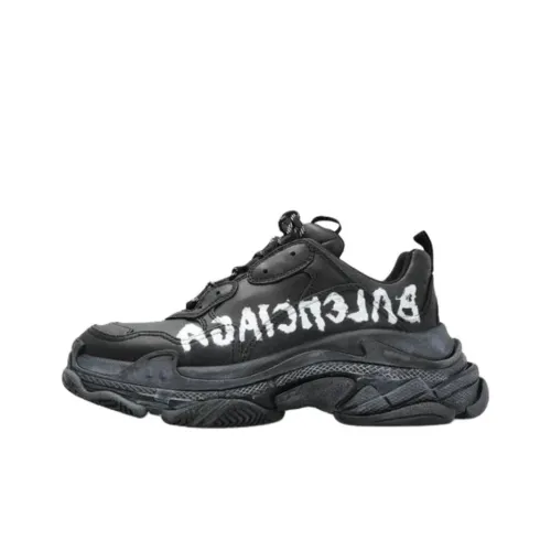 Balenciaga Низкий топ толстая подошва кроссовки женские черные