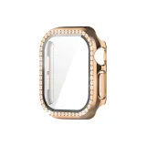 Розовое золото, блестящий страз, двойная строка, ромб, закаленное стекло, защита экрана, однополосный чехол