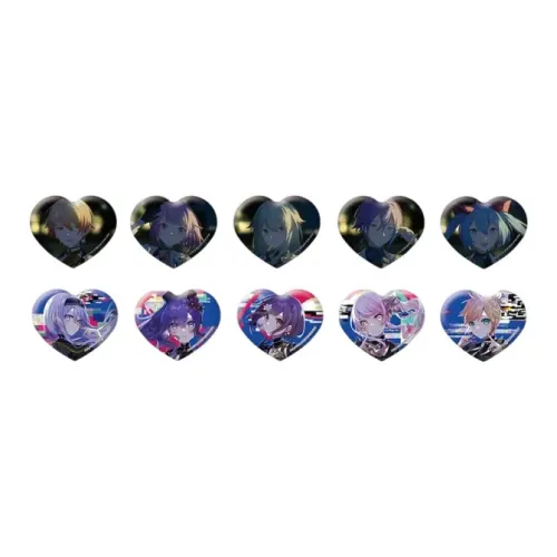 Сега IAGF Expo Hatsune Miku Многоцветный Stage Сердцеобразный Вспышка Значки