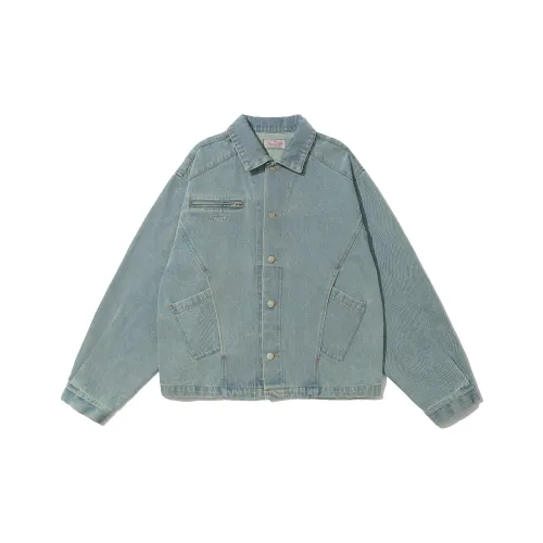 TIRES VAN Светло-синие Унисекс Джинсовые куртки
