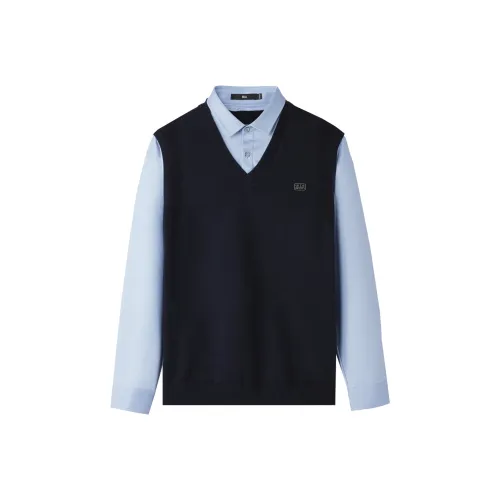 HLA Темно-синий 27 Мужской Трикотаж