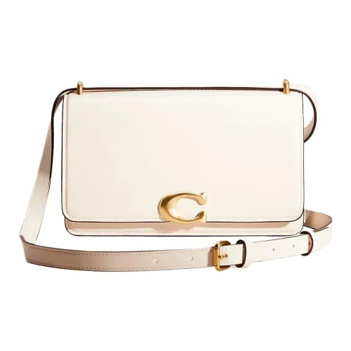 COACH Bandit Телячья кожа Сумка через плечо Сумка на плечо Женская Латунь Слоновая кость