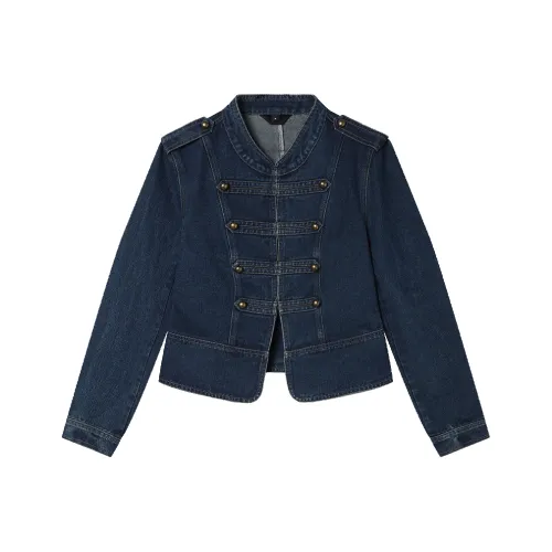 LOUISY AO Темно-синий Женские Джинсовые Куртки