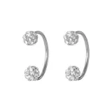 Серьги-гвоздики U-образной формы с ромбовидным дизайном [1 пара]