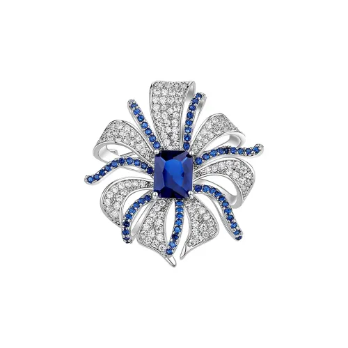 Фиолетовый синтетический кубический цирконий броши унисекс