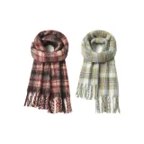 Белый и синий, клетчатый + красно-коричневый, клетчатый