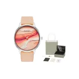 Белая раковина, розовый цвет, коробка цвета мокко