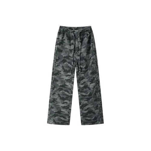 TEN MIRO Серый камуфляж Унисекс Джинсы