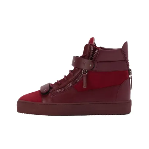 Giuseppe Zanotti GZ Coby Matt High Скейтборд Кроссовки Мужские Красные