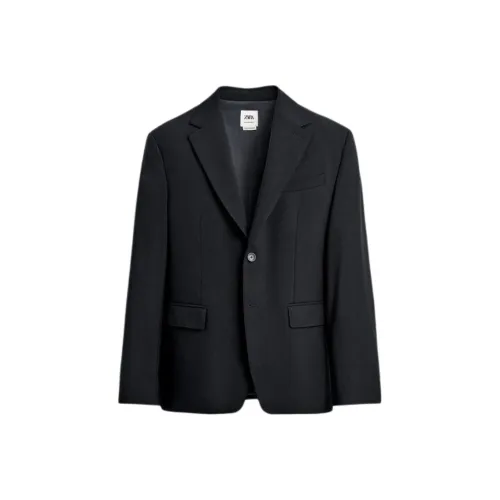 ZARA Морской синий Мужские Деловые костюмы