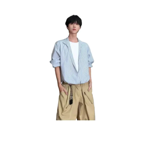 SOUL WORKER Синий Унисекс Рубашки