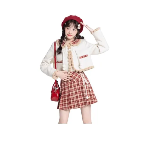 Dippanis Белый топ + Короткая юбка Женские Комплекты с юбкой