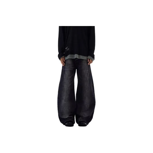 JIARONG Черные Унисекс Джинсы