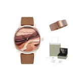 Набор браслетов из коричневого стального материала