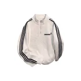 3-Stripes White Gray Thin [Высококачественное издание]