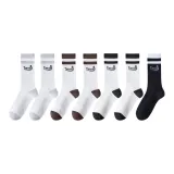 [7 упаковок] Светло-серый, полосы 2 + кофейный, полосы 2 + черный, полосы 2 + белый, полосы 2