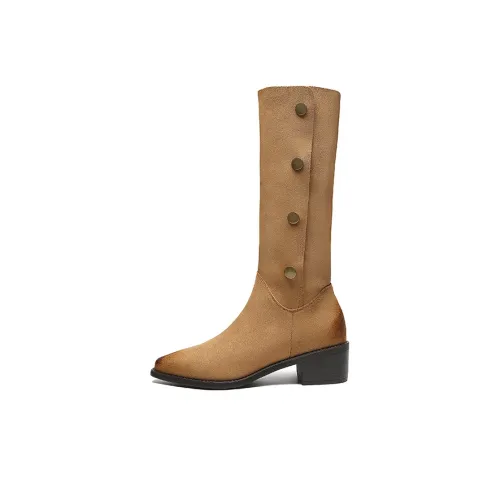 ZHR Колено Высокие сапоги 5 см Женские