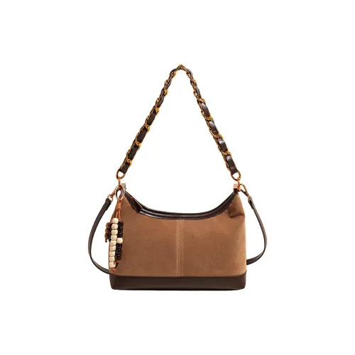 CAREELL Замша Сумка через плечо Женская Хаки Кофейно-коричневый