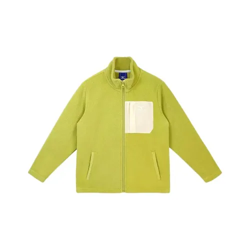 Mizuno Авокадо Зеленый Детские Флисовые Свитшоты