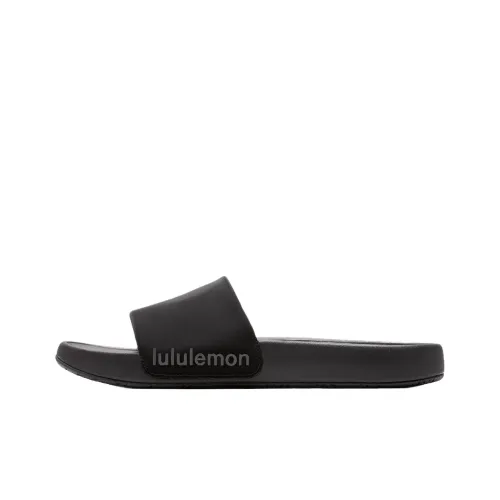 lululemon Restfeel Slide Rubber Slide Тапочки Женские Черный Серый