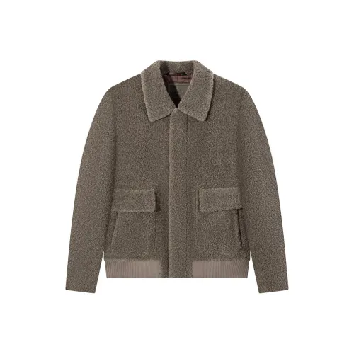 SEVEN Хаки Мужские Кожаные Куртки