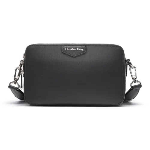 CHRISDIEN DENY Сумка через плечо из коровьей кожи маленькая мужская черная