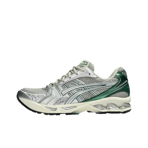 ASICS Gel Kayano 14 Амортизация Дышащие Противоскользящие Беговые кроссовки Унисекс Белый Серебристый Зеленый