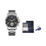 Серебряный корпус с черным циферблатом [Премиум индивидуальная коробка + сумка для покупок]