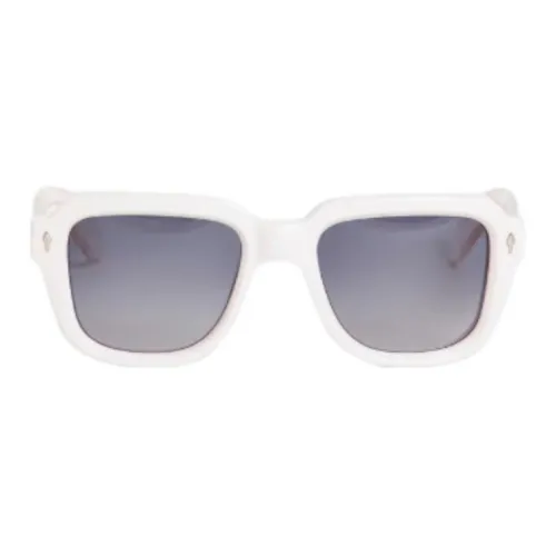 JACQUES MARIE MAGE Ацетат Квадратные Солнцезащитные очки Унисекс Белый