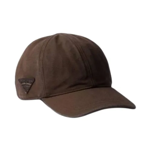 PRADA Хлопок Бейсболки Унисекс Коричневый