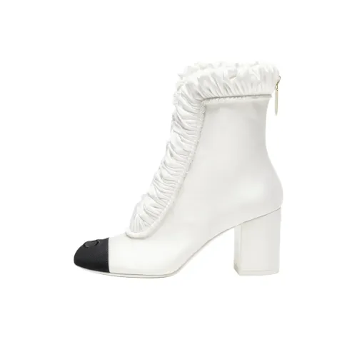 CHANEL 25K Ботильоны 7,5 см Женские Белые