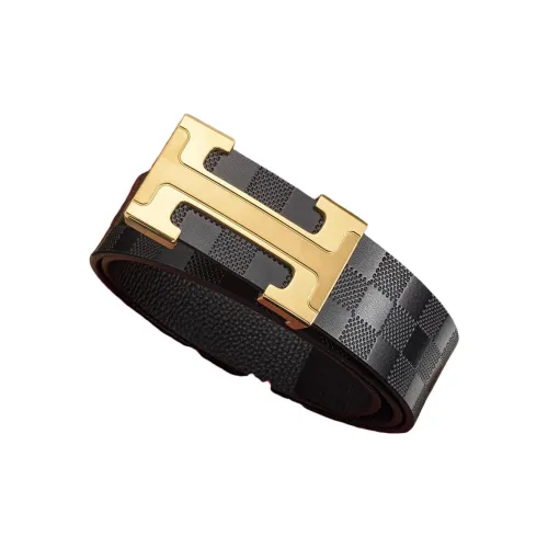 MH Ремни из крупнозернистой текстуры коровьей кожи мужские 3,8 см