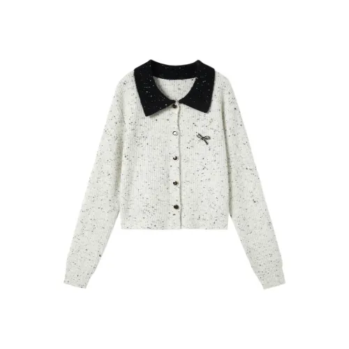 XIANGYING Черный Белый Женские Свитера