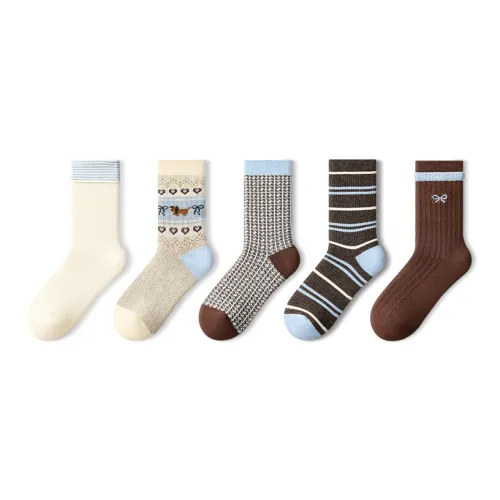 PRIMEET Носки Crew Женские упаковка из 5 пар