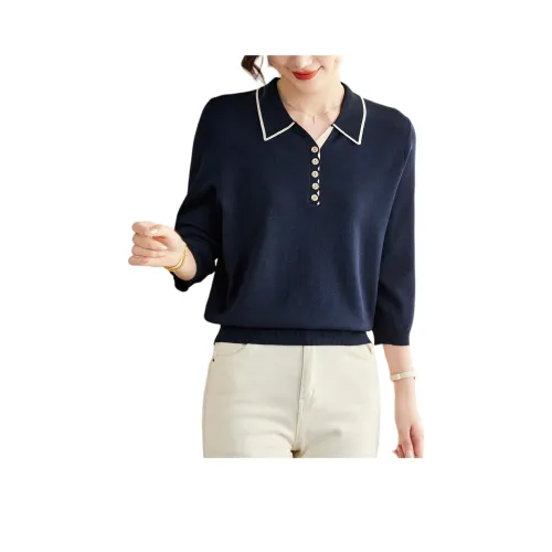 YPUT Темно-синий женский трикотаж