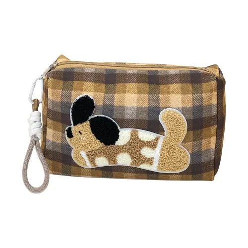 YUANDAOQIN Милый щенок в горошек клетчатый мешок для хранения для женщин портативный и универсальный косметичка