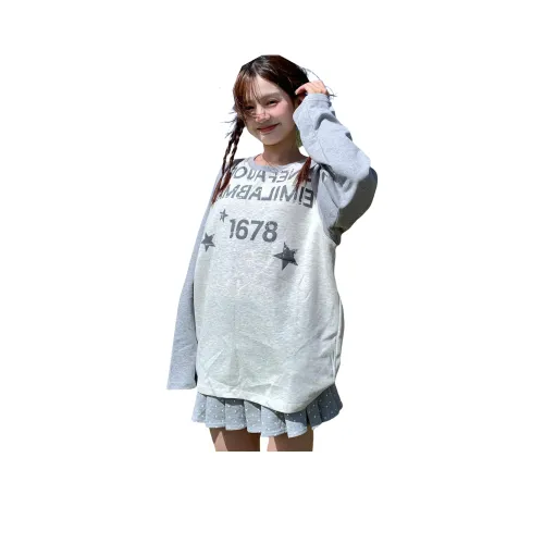 FINDSME GAGA Фотиния Серый T Рубашка Женская T Рубашка