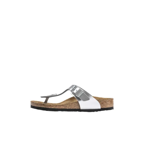 Детский Birkenstock Kids Шлепанцы Серебряный Узкая версия